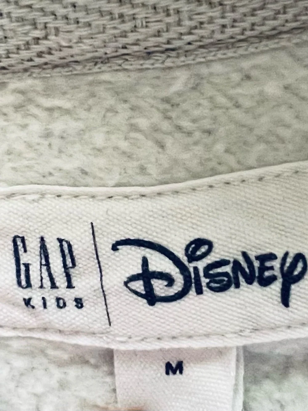 GAP Disney Kids Sz M Light Gray Hoodie with Navy Mickey Mouse Graphic